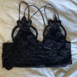 Black lace bralette